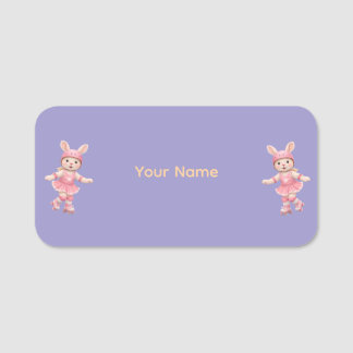 Cute Bunny School Name Label – Kids Back to School Namensschild