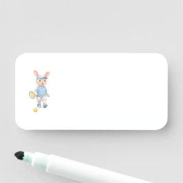 Cute Bunny School Name Label Namensschild