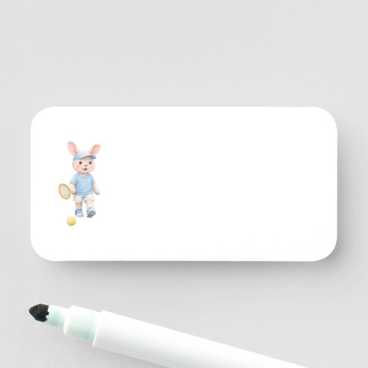 Cute Bunny School Name Label Namensschild (Beispiel)