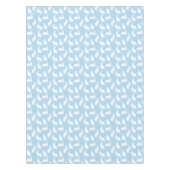 Cute Bunny Silhouettes On Blue Easter Pattern Tischdecke (Vorderseite)