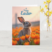 Cute Bunny Spring Bloom Card Karte (Gelbe Blume)