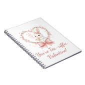Cute Bunny Tea-riffic Valentine Spiral Notebook Notizblock (Rechte Seite)
