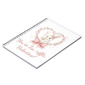 Cute Bunny Tea-riffic Valentine Spiral Notebook Notizblock (Linke Seite)
