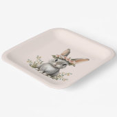 Cute Bunny Theme Gender Neutral Baby Shower Pappteller (Gewinkelt)
