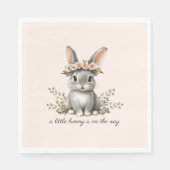 Cute Bunny Theme Gender Neutral Baby Shower Serviette (Vorderseite)