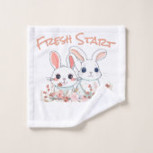 Cute Bunny Towel Badhandtuch Set (Waschlappen)