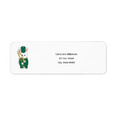 Cute Bunny Trombone Green Personalize Return (Vorne)