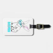 Cute bunny -, vermint es! gepäckanhänger (Vorderseite horizontal)