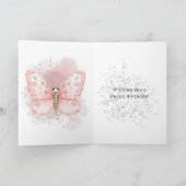 Cute Bunny with Bow Birthday Karte (Innenseite)