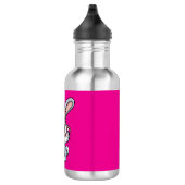 Cute Bunny with Glasses Blowing Bubble Gum Edelstahlflasche (Rechts)
