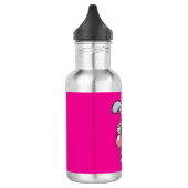 Cute Bunny with Glasses Blowing Bubble Gum Edelstahlflasche (Links)