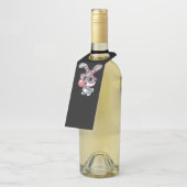 Cute Bunny with Glasses Blowing Bubble Gum Flaschenanhänger (Angewinkelt)