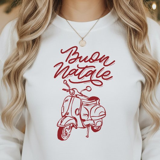 Cute Buon Natale Italian Vespa Christmas Sweatshirt