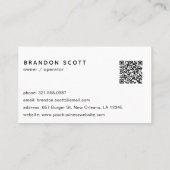 Cute Burger QR Code Restaurant Visitenkarte (Rückseite)