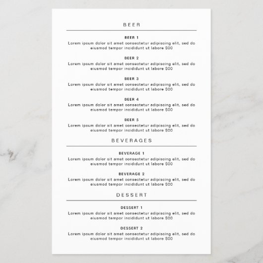 Cute Burger Restaurant Menu Flyer (Hinten)
