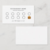 Cute Burger Restaurant Treuekarte (Vorne/Hinten)