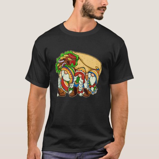 Cute Burrito Gnomes Cinco de Mayo Mexican T-Shirt (Vorderseite)