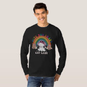 Cute But CrazyFunny Cat Lady Rainbow Groovy For Pe T-Shirt (Vorne ganz)