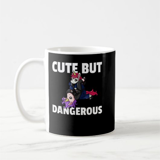 Cute But Dangerous Jiu Jitsu Unicorn Girl 440 Kaffeetasse (Links)