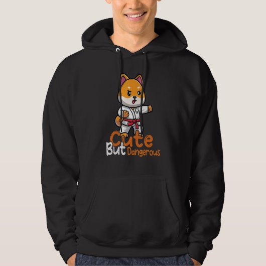Cute but Dangerous Karate Taekwondo Judo Girl Outf Hoodie (Vorderseite)