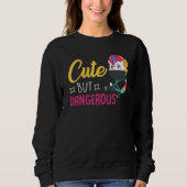 Cute But Dangerous Ninja Unicorn Sweatshirt (Vorderseite)