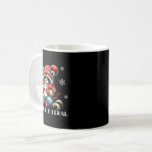 Cute But Feral Raccoon Drink Hot Cocoa Christmas W Kaffeetasse (Vorderseite Links)