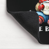 Cute But Feral Raccoon Drink Hot Cocoa Christmas W Mousepad (Ecke)