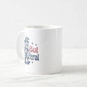 Cute But Feral Raccoon Drinking Boba Toddler Vinta Kaffeetasse (Vorderseite Links)