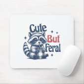 Cute But Feral Raccoon Drinking Boba Toddler Vinta Mousepad (Mit Mouse)
