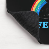 Cute But Feral Raccoon With Rainbow Funny Raccoon Mousepad (Ecke)