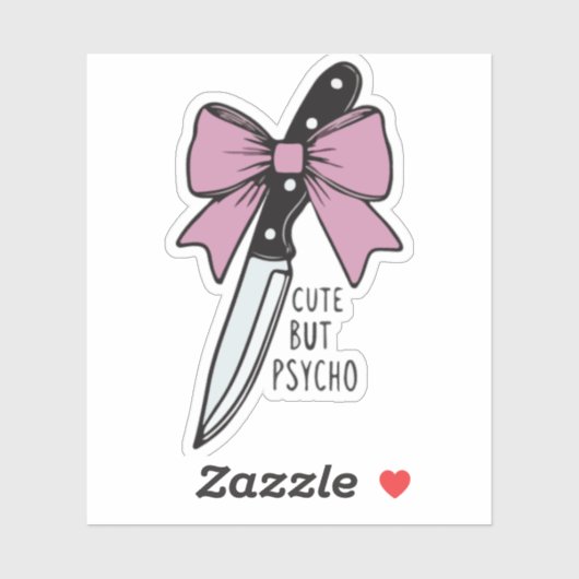Cute but psycho  aufkleber (Blatt)