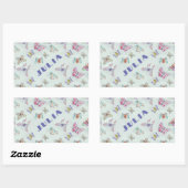 Cute Butterflies Name Sticker - Set of Four (Blatt)