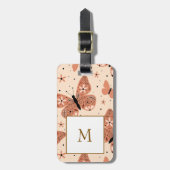 Cute Butterflies Pattern Seamless Background Gepäckanhänger (Vorderseite vertikal)