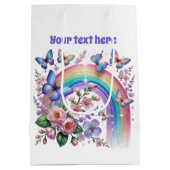 Cute Butterfly any purpose customizable  Mittlere Geschenktüte (Rückseite)