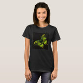 Cute Butterfly Illustration Lime Green Gorgeous Wo T-Shirt (Vorne ganz)