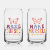 Cute Butterfly Mental Health Inspirational Design Dosenglas (Rückseite)