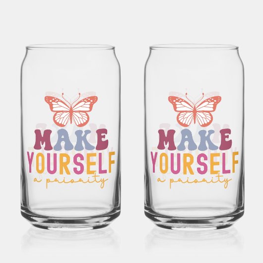 Cute Butterfly Mental Health Inspirational Design Dosenglas (Rückseite)