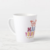 Cute Butterfly Mental Health Inspirational Design Milchtasse (Linke Ecke)