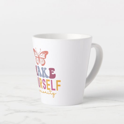 Cute Butterfly Mental Health Inspirational Design Milchtasse (Rechte Ecke)