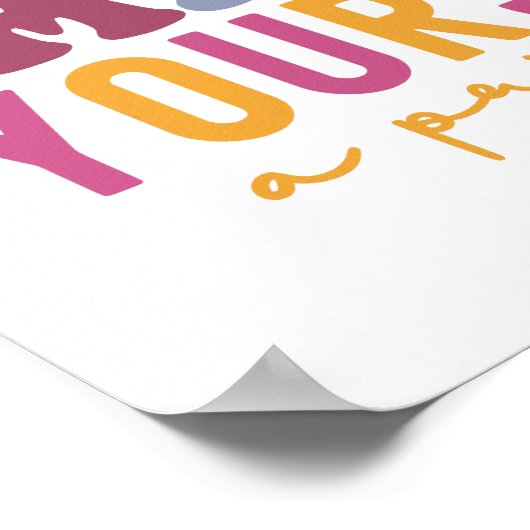 Cute Butterfly Mental Health Inspirational Design Poster (Ecke)