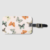 Cute Butterfly Pattern Luggage Tag Gepäckanhänger (Vorderseite (Horizontal))