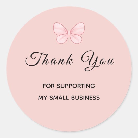 Cute Butterfly Small Business Thank You Sticker (Vorderseite)