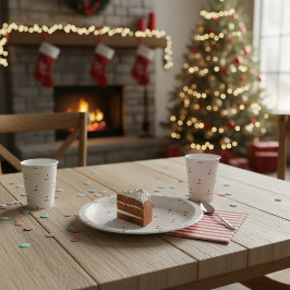 Cute Button Snowmen Grey Pappteller