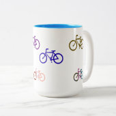 Cute Bycycles Zweifarbige Tasse (VorderseiteRechts)