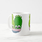 Cute Cacti Arrangement In Pottery Bowl Kaffeetasse (Vorderseite Links)