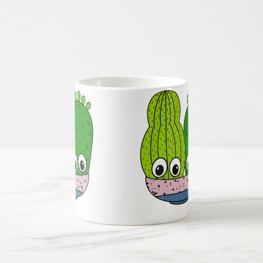 Cute Cacti Arrangement In Pottery Bowl Kaffeetasse (Mittel)