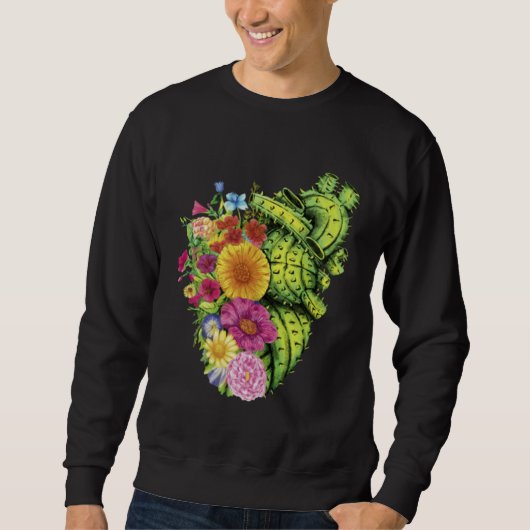 Cute Cactus Desert Flower Heart Cacti Succulents P Sweatshirt (Vorderseite)