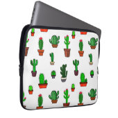 Cute Cactus illustrations Pattern White Laptopschutzhülle (Vorne Rechts)