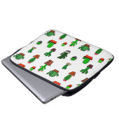 Cute Cactus illustrations Pattern White Laptopschutzhülle (Vorne Knopf)