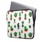 Cute Cactus illustrations Pattern White Laptopschutzhülle (Vorderseite Links)